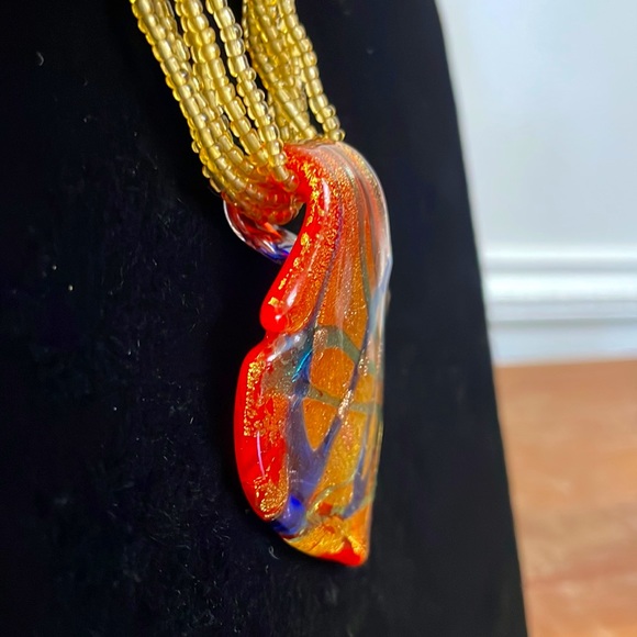 Vintage Glass and Seed Bead Necklace - Picture 5 of 6